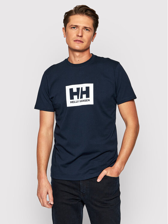 Helly Hansen T-krekls Box 53285 Tumši zils Regular Fit