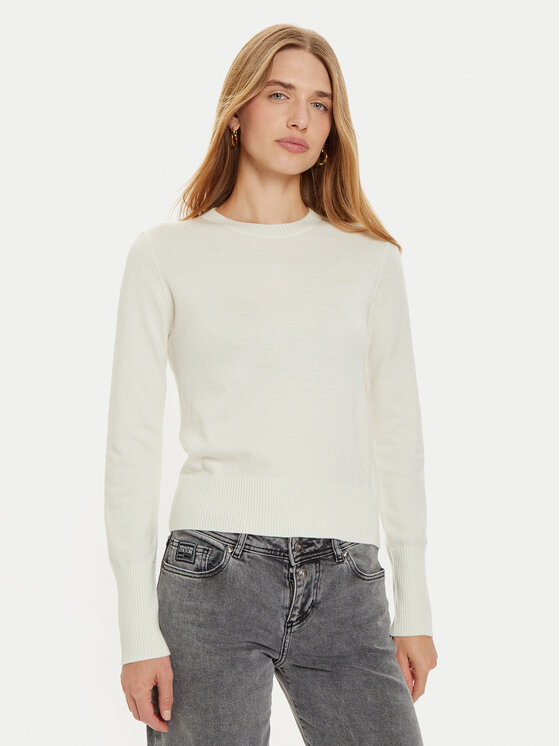 Guess Jeans Guess Jeans Pulover W4BR83 Z3HO2 Écru Regular Fit