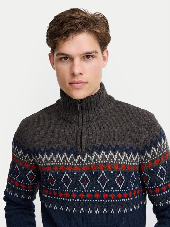 Blend Blend Sweter 20717433 Granatowy Regular Fit