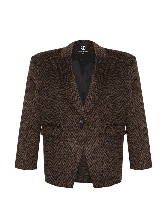 Magda Matyja Magda Matyja Marynarka VESPER BLAZER Brązowy Oversize