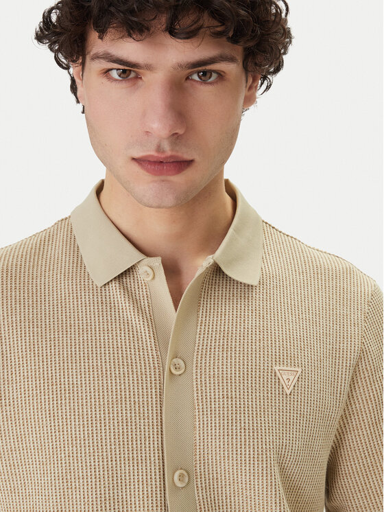 Guess Guess Camicia M6GP09 K3078 Beige Regular Fit