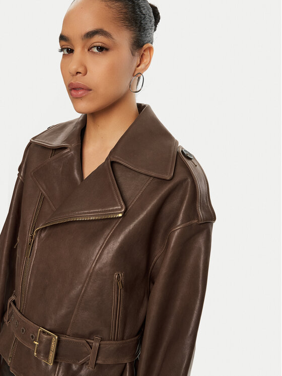Miss Sixty Miss Sixty Кожено яке 6L4LJ2230000 Кафяв Regular Fit