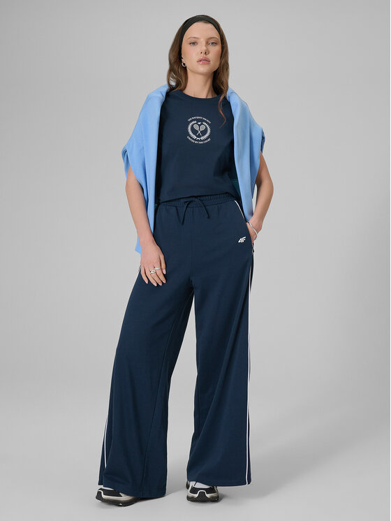 4F 4F T-Shirt SPORTS CLUB Granatowy Slim Fit