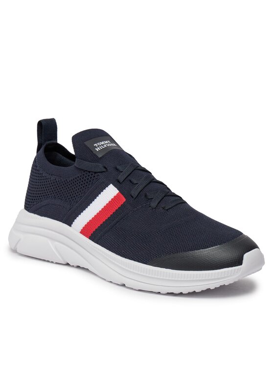 Tommy Hilfiger Tommy Hilfiger Tenisice Modern Runner Knit Stripes Ess FM0FM04798 Tamnoplava