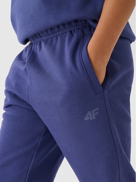 4F 4F Pantaloni da tuta 4FJRAW24TTROM1175-31S Blu scuro Regular Fit