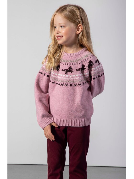 Coccodrillo Coccodrillo Sweter ZC6172101WGK-007 Różowy Regular Fit