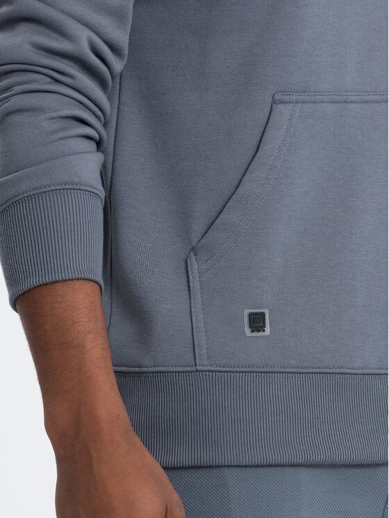 Ombre Ombre Mikina B979 Modrá Regular Fit