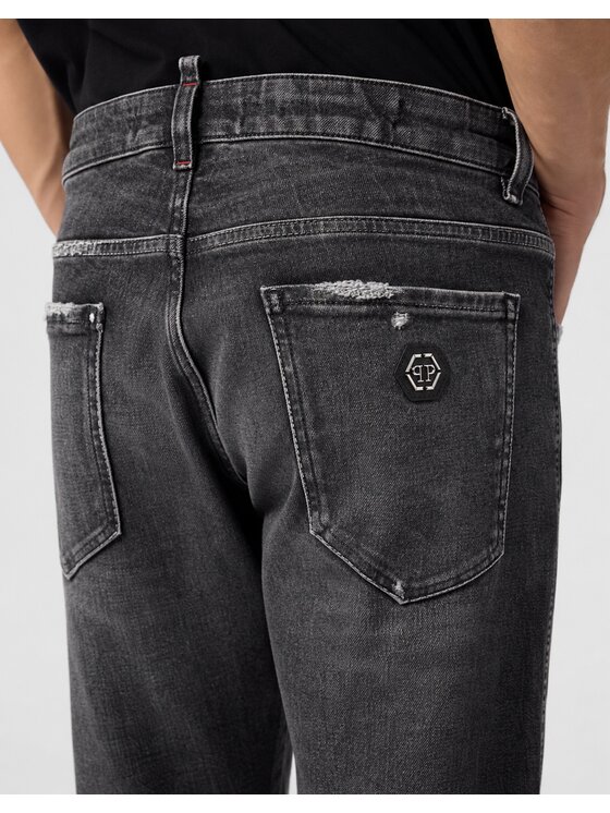 PHILIPP PLEIN PHILIPP PLEIN Jeansy 31241 Černá Straight Leg