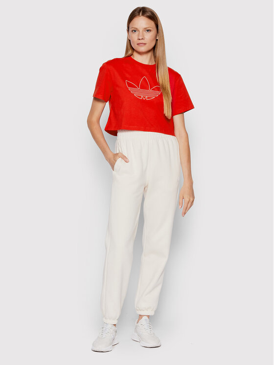 adidas adidas Majica HK5175 Rdeča Loose Fit