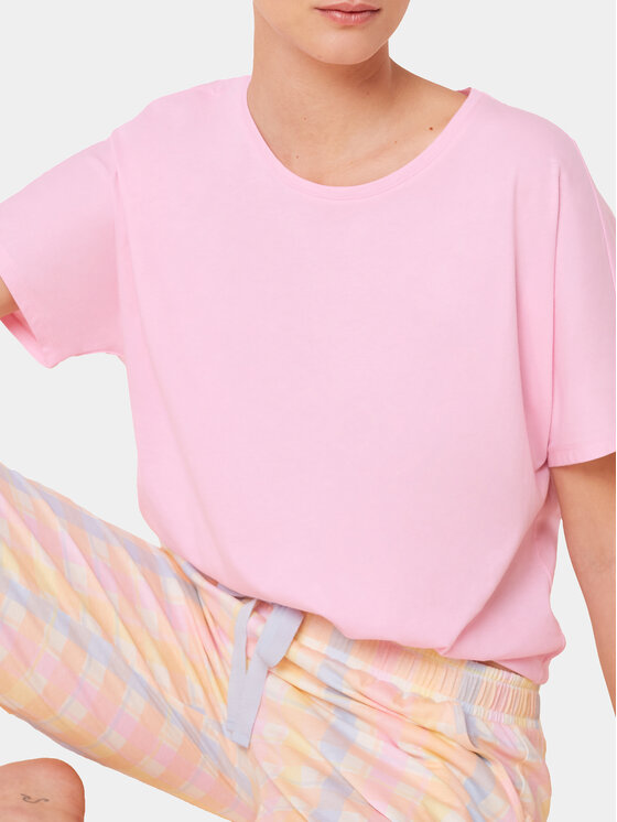 Triumph Triumph Koszulka piżamowa Mix & Match 10218281 Różowy Relaxed Fit