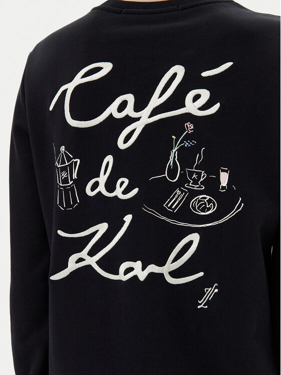 KARL LAGERFELD KARL LAGERFELD Μπλούζα A2W20056 Μαύρο Regular Fit