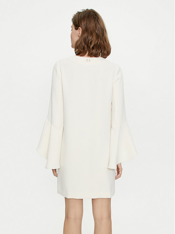 TWINSET TWINSET Cocktail obleka 241TP2292 Écru Straight Fit