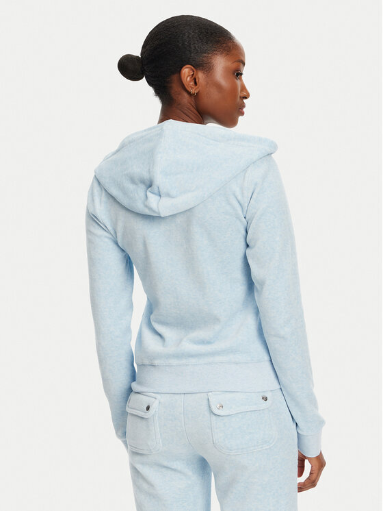 Juicy Couture Juicy Couture Mikina Robertson JCAP176 Světle modrá Slim Fit