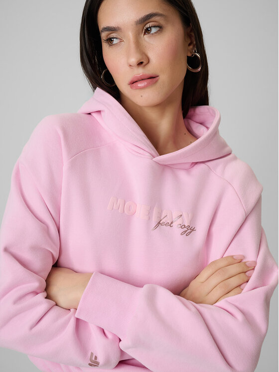 4F 4F Bluza COZY Różowy jasny Regular Fit