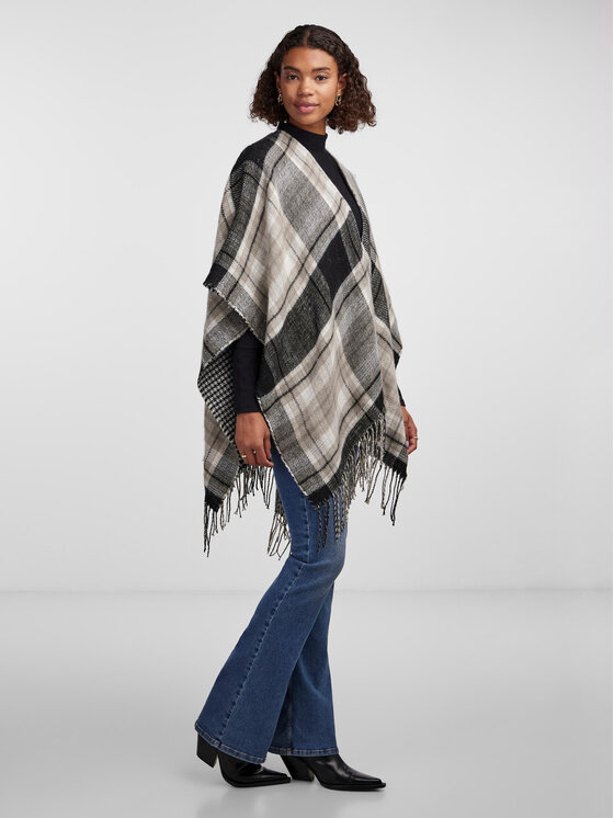 Pieces Pieces Poncho 17144441 Grigio Regular Fit