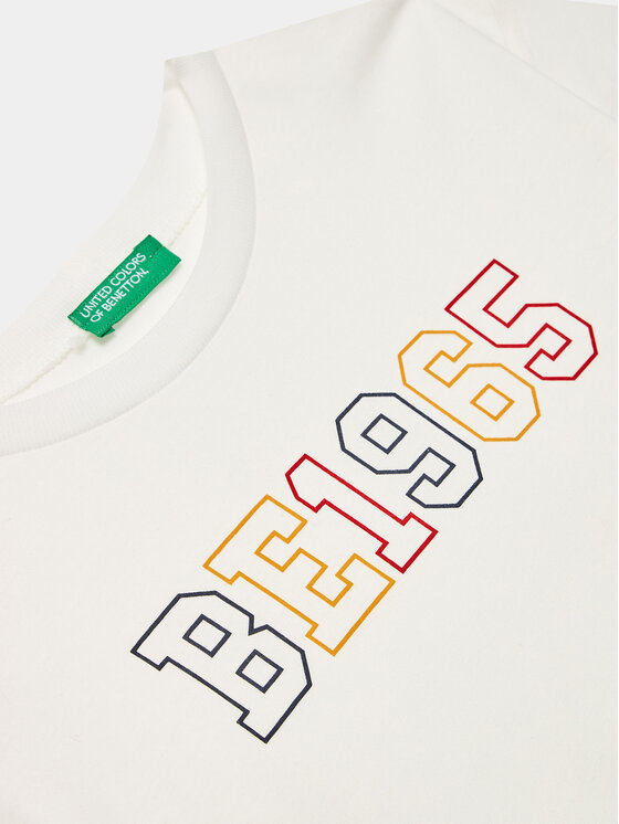 United Colors Of Benetton United Colors Of Benetton Majica 3I1XC10D6 Bela Regular Fit