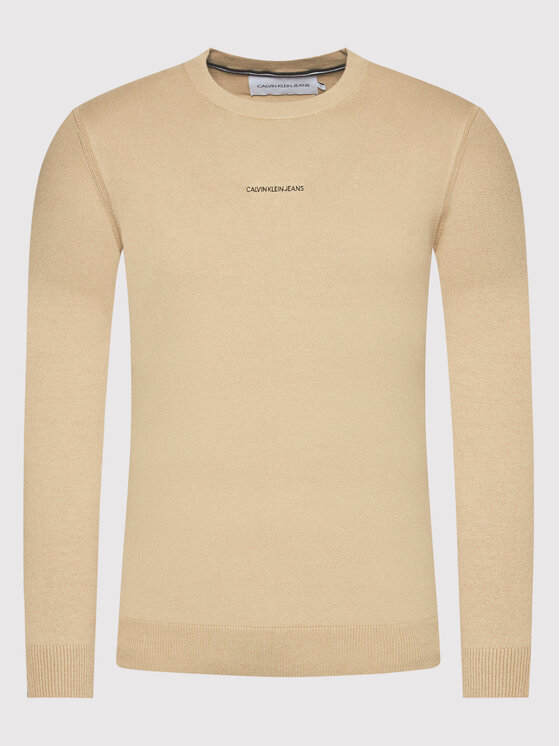 Calvin Klein Jeans Maglione J30J318232 Beige Regular Fit • Modivo.it