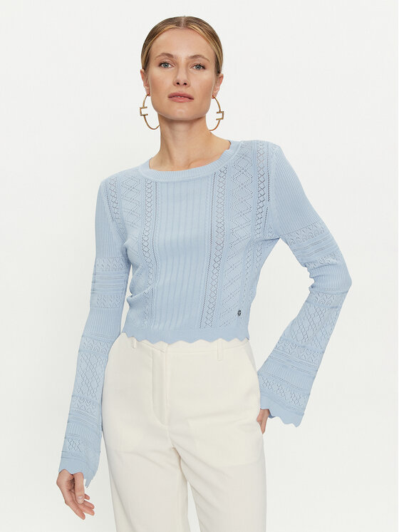 Guess Guess Svetr Adaline W4GR08 Z2U00 Světle modrá Regular Fit