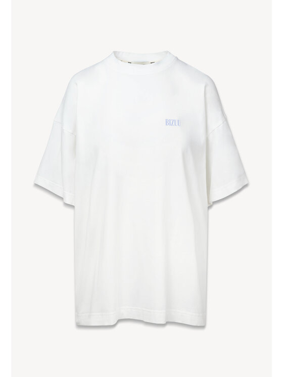 BIZUU BIZUU T-Shirt LETTER Biały Standard Fit