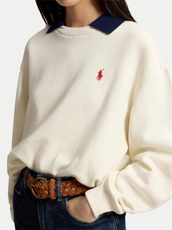 Polo Ralph Lauren Polo Ralph Lauren Μπλούζα 211B17785002 Κρεμ Relaxed Fit