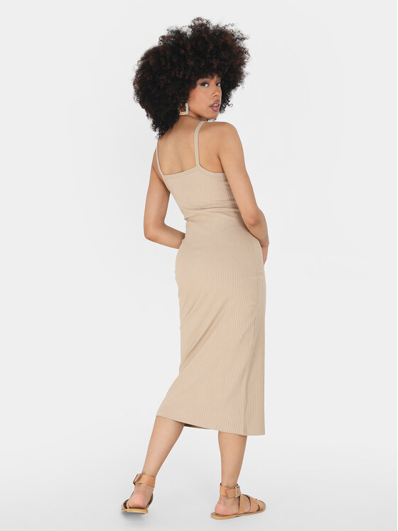 Brave Soul Brave Soul Rochie de vară LDRJ-624TANYA Bej Straight Fit