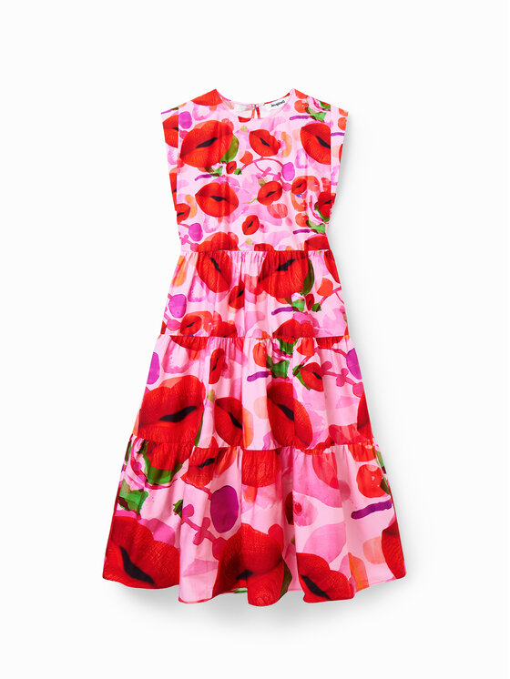 Desigual Desigual Лятна рокля MONSIEUR CHRISTIAN LACROIX Tulip 23SWVW25 Розов Regular Fit