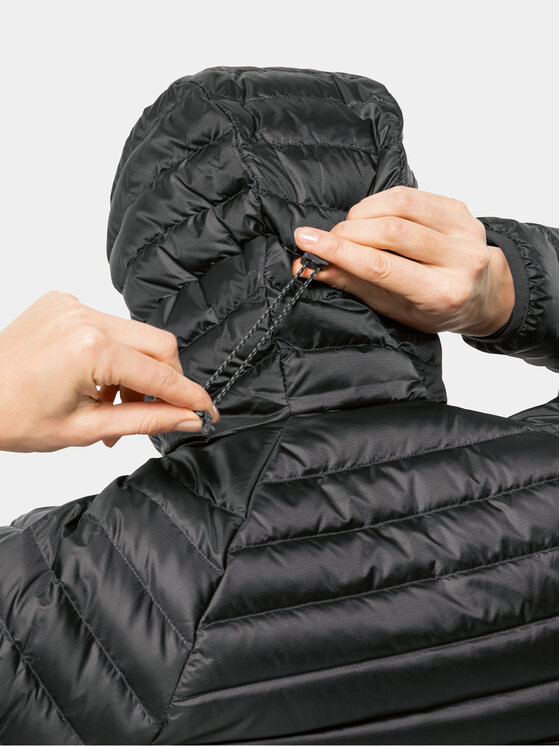 Jack Wolfskin Jack Wolfskin Dūnu jaka Passamani Down Hoody 1207101 Melns Regular Fit