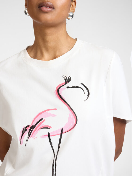 Elena Mirò Elena Mirò T-Shirt G005E000333N011 Biały Boxy Fit