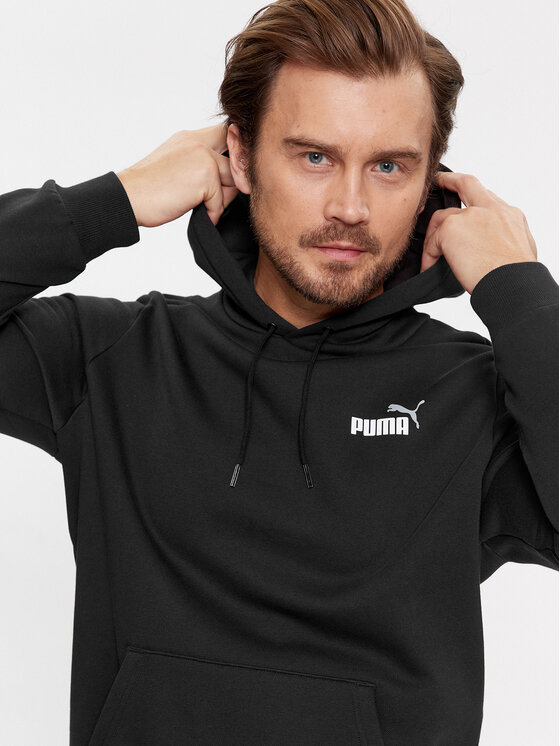 Puma Puma Bluza Ess+ 2 Col Small Logo 674471 Czarny Regular Fit