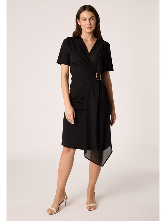 QUIOSQUE QUIOSQUE Každodenní šaty QUIOSQUE 4SC003299 Černá Regular Fit