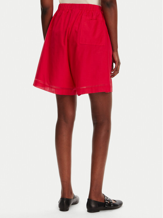 PINKO PINKO Kratke hlače iz tkanine Lewis 105243 A2M7 Rdeča Regular Fit