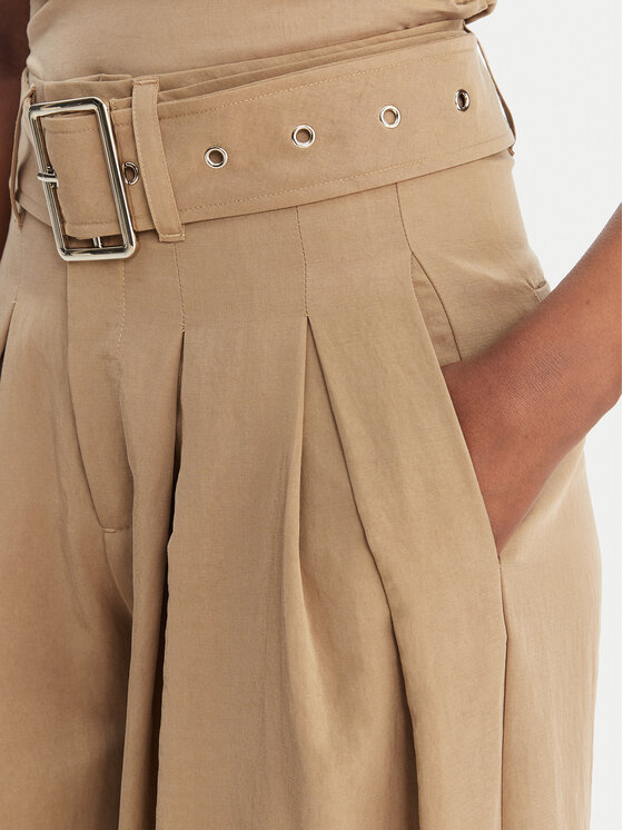 Eleh Eleh Palazzo kalhoty SS260099 Béžová Wide Leg