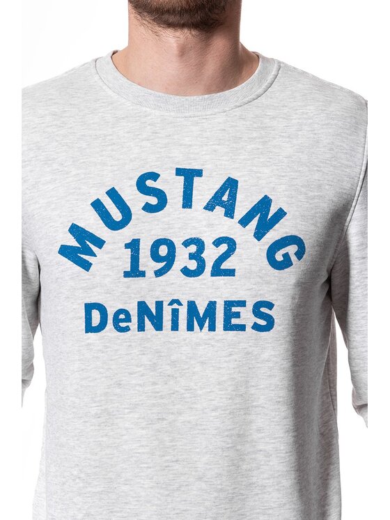 Mustang Mustang Felpa BASIC CREWNECK Grigio Regular Fit