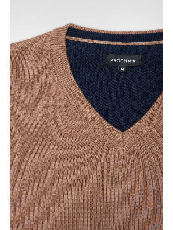 Próchnik Próchnik Sweter SPM6 SW073223000117 Beżowy Regular Fit