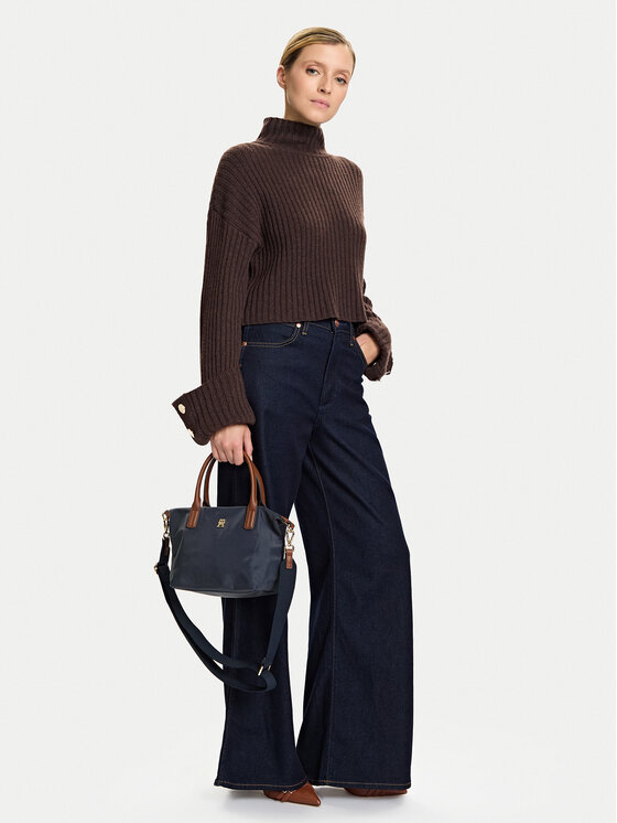 Tommy Hilfiger Tommy Hilfiger Torbica Popette Mini Tote AW0AW17709 Tamnoplava