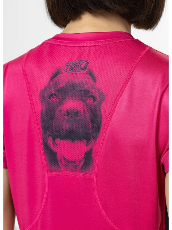 PITBULL PITBULL T-Shirt Koszulka sportowa damska Mesh PITBULL IR M Różowy Regular Fit
