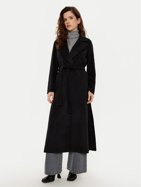 Marella Marella Cappotto di lana Ardenza 2423016031 Nero Regular Fit