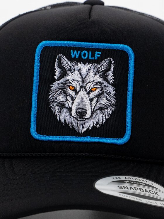 MyStars MyStars Czapka z daszkiem z Wilkiem Wolf Czarny