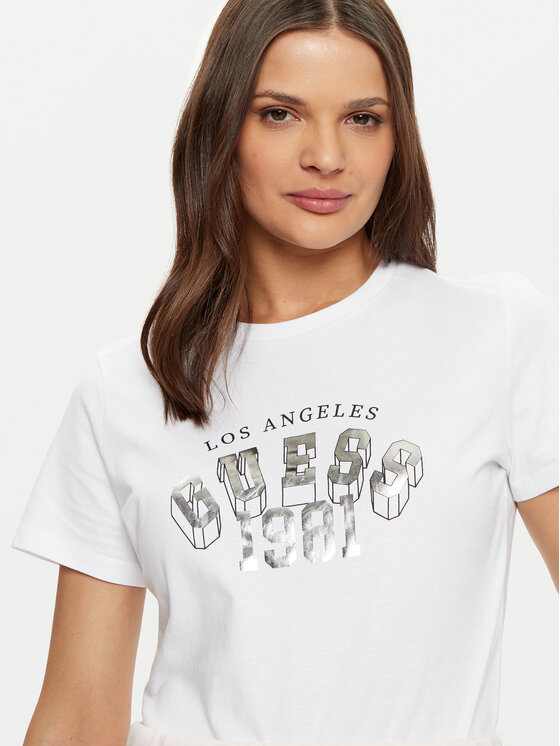 Guess Guess T-krekls V5RI06 I3Z14 Balts Regular Fit
