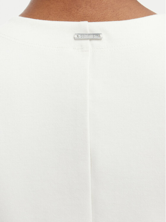 Calvin Klein Calvin Klein Коктейлна рокля LV044G207G Кремав A-Line Fit