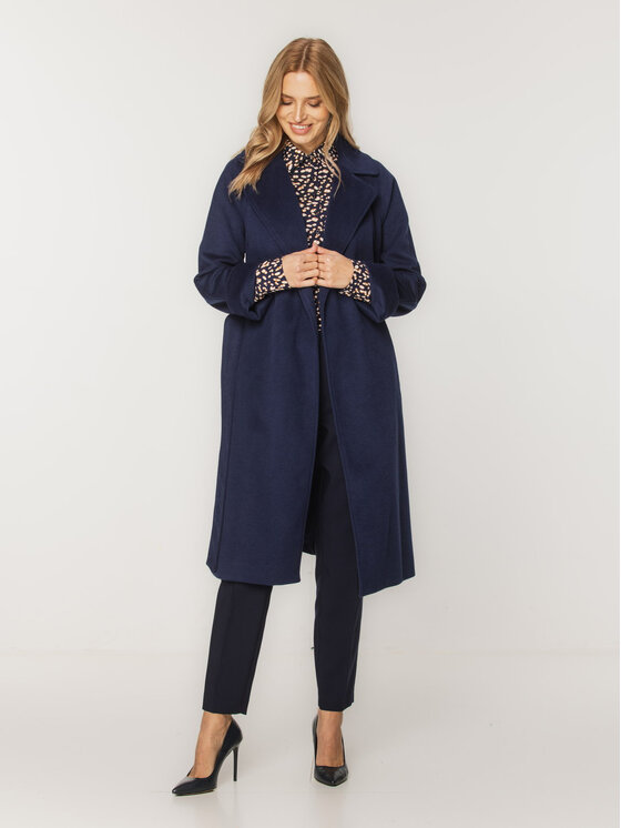 Willsoor Willsoor Płaszcz zimowy 65347 65348 Granatowy Regular Fit