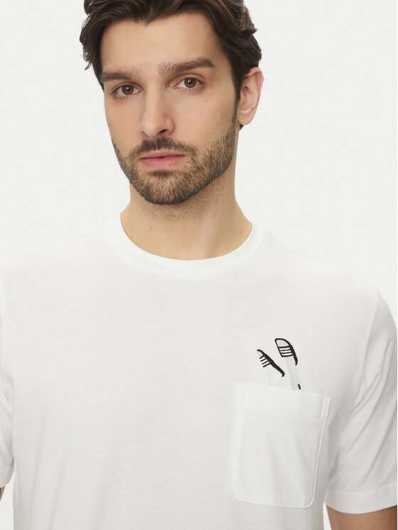 adidas adidas T-shirt Lounge Slides Graphic Pocket JC5282 Bianco Regular Fit