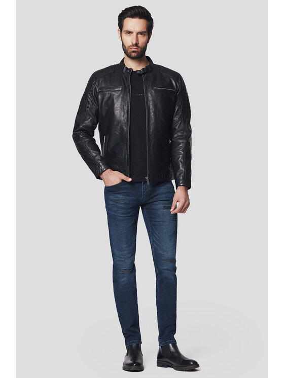 Lancerto Lancerto Kurtka skórzana Torne KU068224000003 Czarny Regular Fit