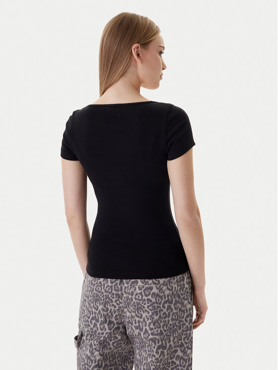 Tommy Jeans Tommy Jeans Póló DW0DW21837 Fekete Slim Fit