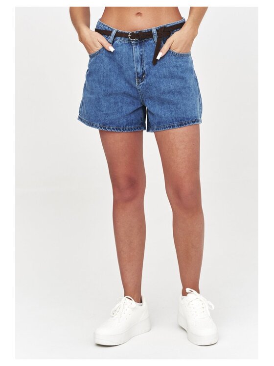 Makadamia Makadamia Szorty jeansowe C60 Niebieski Loose Fit