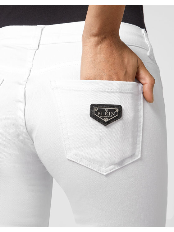 PHILIPP PLEIN PHILIPP PLEIN Jeansy 3039 Biały