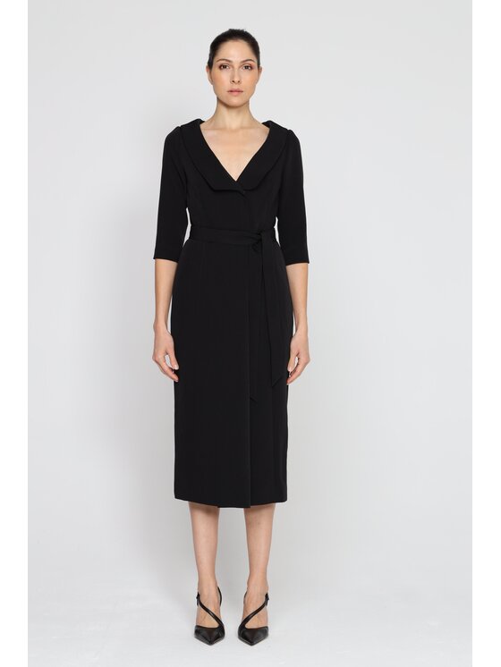 Deni Cler Milano Deni Cler Milano Sukienka koktajlowa W-DC-3361-E2-N9-90-1 Czarny Regular Fit