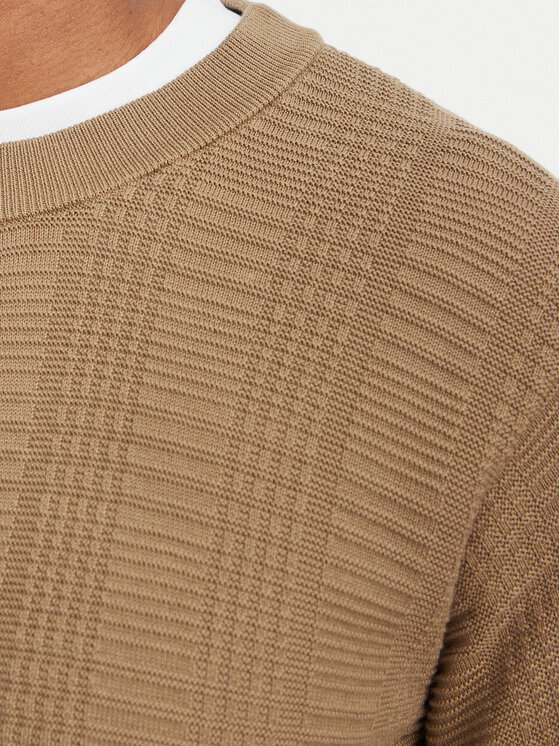 HUGO HUGO Пуловер Simoh 50566762 Кафяв Regular Fit