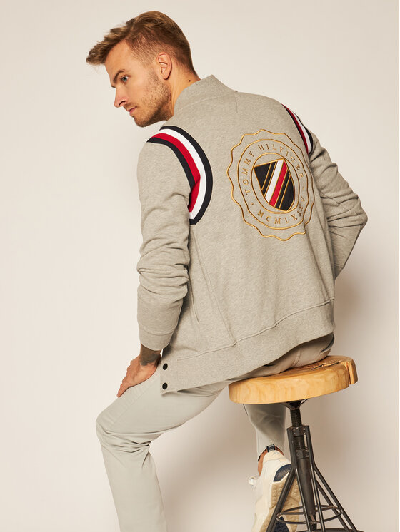 Tommy Hilfiger Tommy Hilfiger Світшот Varsity Baseball MW0MW14217 Сірий Regular Fit