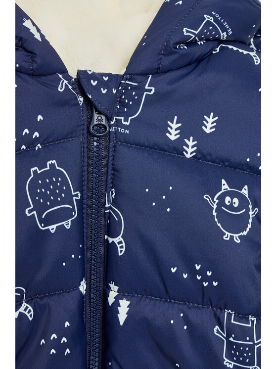 United Colors Of Benetton United Colors Of Benetton Geacă 2H4BAN009 Bleumarin Regular Fit